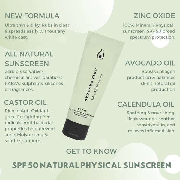 SPF50 Natural Physical Sunscreen 100mL
