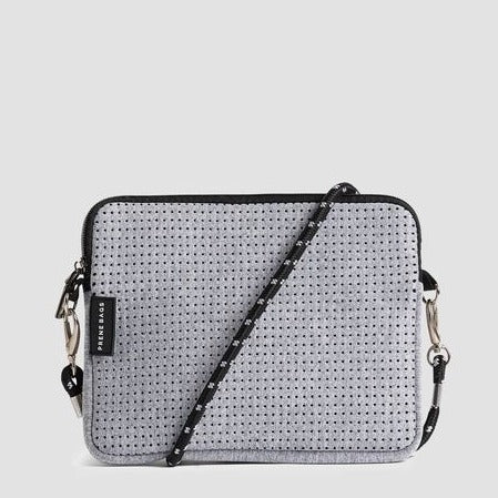 The Pixie Bag (LIGHT GREY MARLE) Neoprene Crossbody Bag