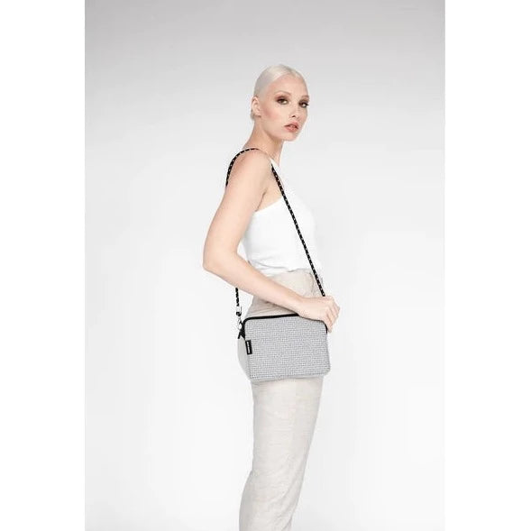 The Pixie Bag (LIGHT GREY MARLE) Neoprene Crossbody Bag