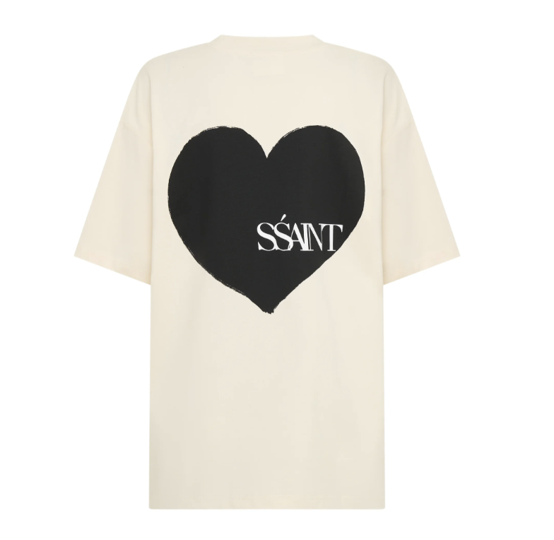 Heart Tee Cream / Black Heart
