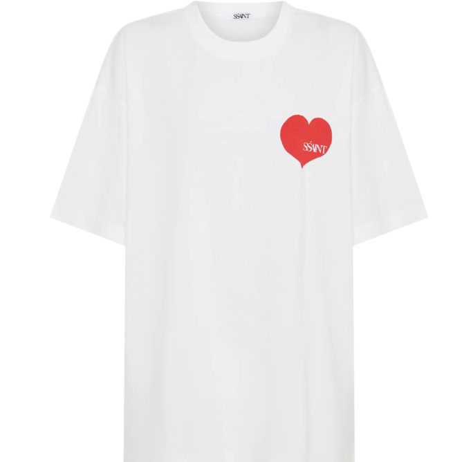 Heart Tee White