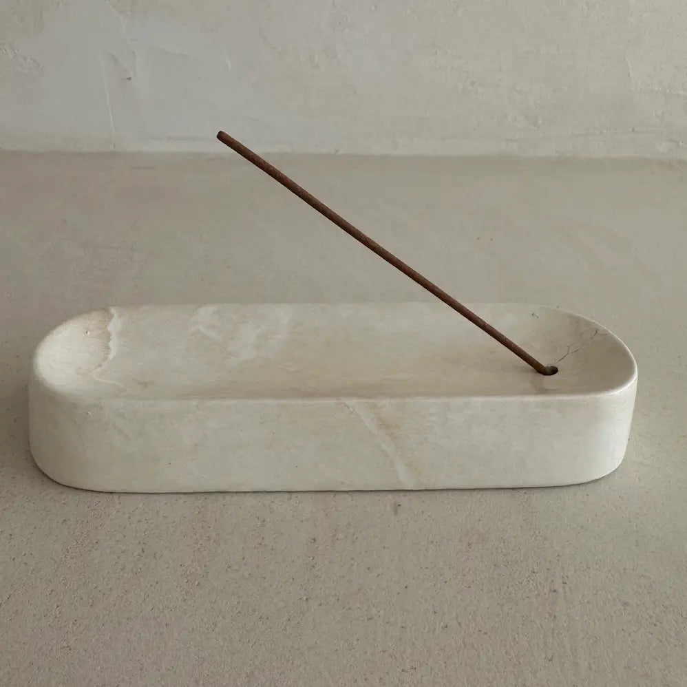Ceramic Incense Holder - White