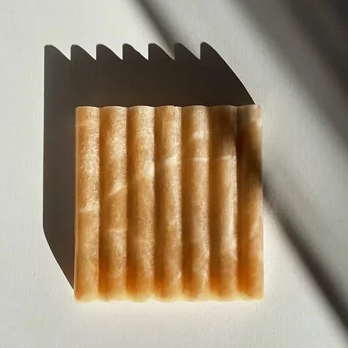 Stone Soap Dish - Honey Onyx