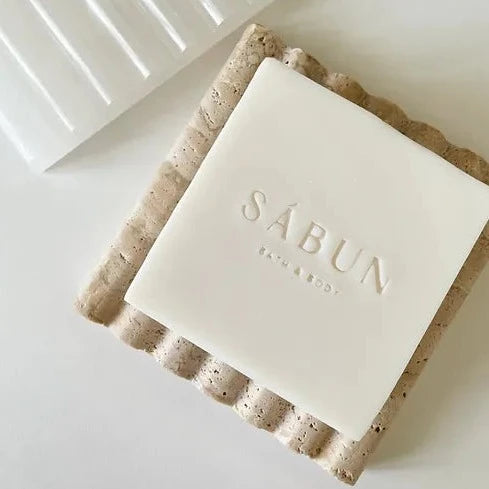Stone Soap Dish - Travertine