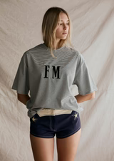 Oversize Stripe - Charcoal