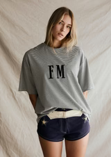 Oversize Stripe - Charcoal