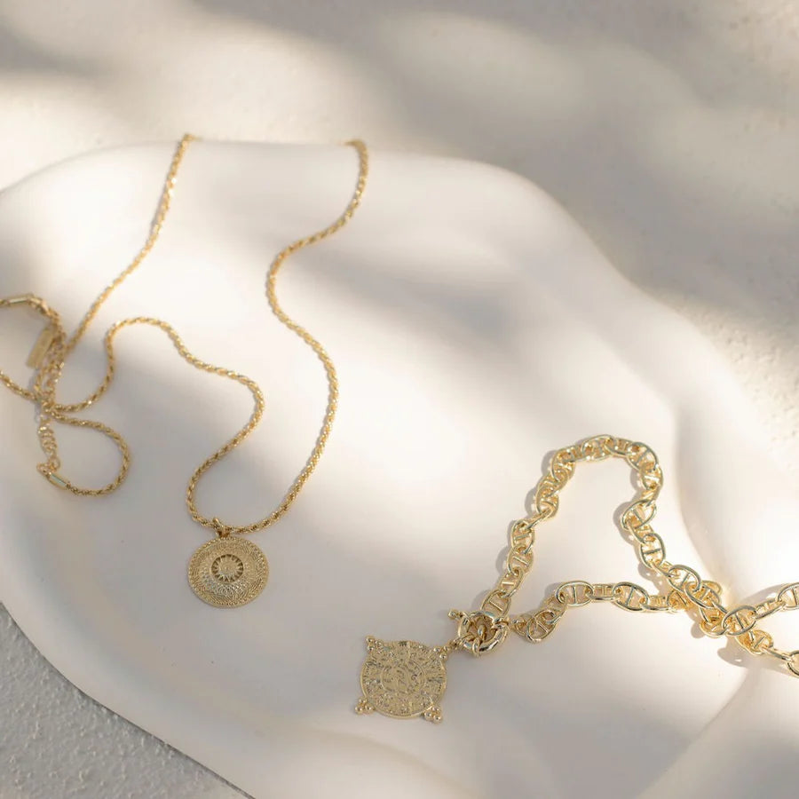 Sun Soul Necklace - 20" Rope Chain