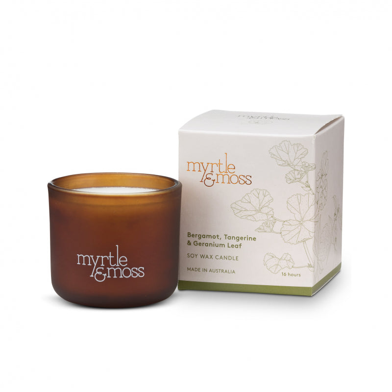 Bergamot Rind, Tangerine & Geranium Leaf- Wax Candle