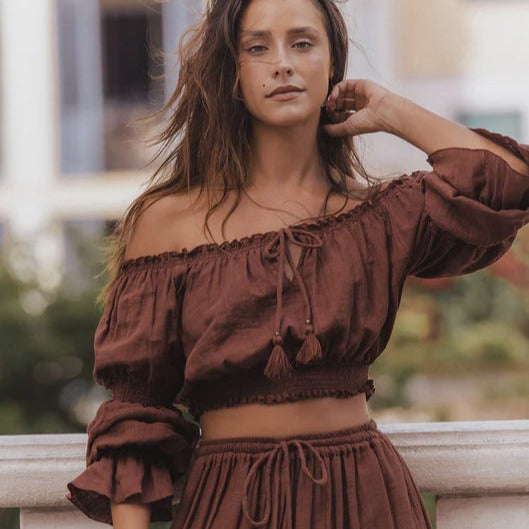 Esmeralda Crop- Chocolate