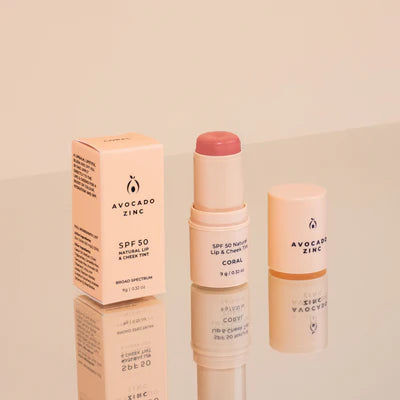 SPF 50 NATURAL LIP & CHEEK TINT - CORAL
