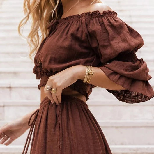 Esmeralda Crop- Chocolate