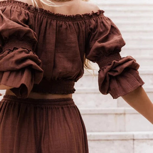 Esmeralda Crop- Chocolate