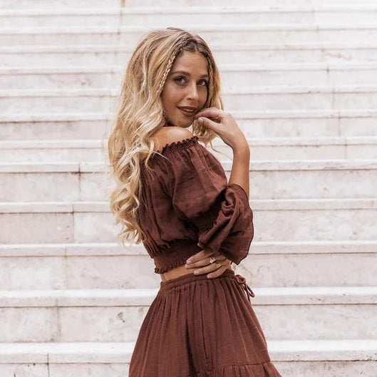 Esmeralda Crop- Chocolate