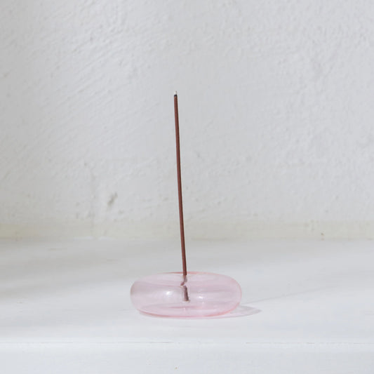 Glass Vessel Incense Holder - Pink