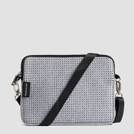 The Pixie Bag (LIGHT GREY MARLE) Neoprene Crossbody Bag