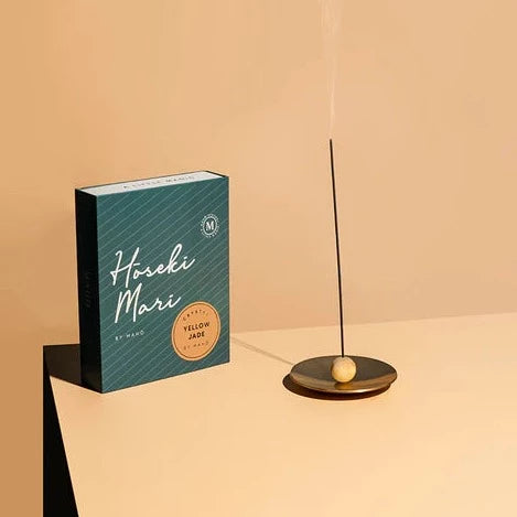 Hoseki Mari - Yellow Jade Crystal Incense Burner