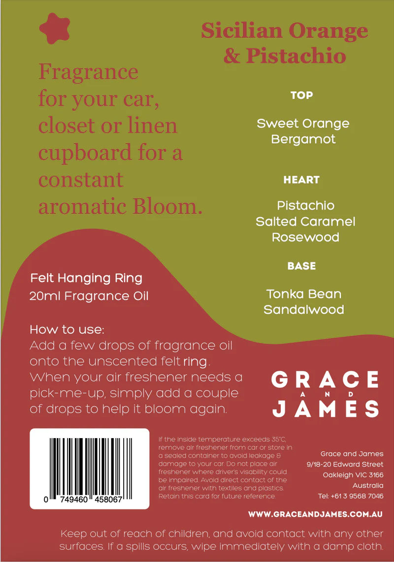 Sicilian Orange & Pistachio - Air Freshener
