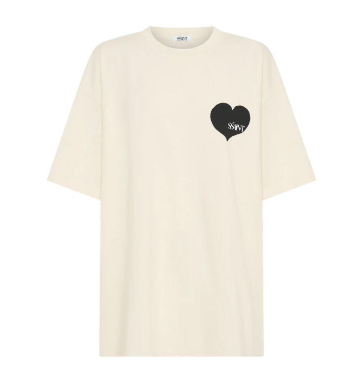 Heart Tee Cream / Black Heart