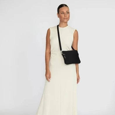 The Pixie Bag (BLACK) Neoprene Crossbody Bag